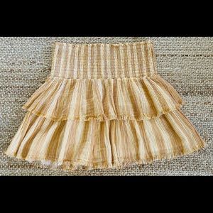 NWOT AERIE SMOCKED STRIPED TIERED FLOWY SKIRT